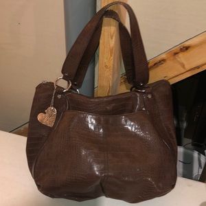 Relic Brown Leather Print Purse
